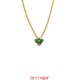 Collier trèfle 3 émeraudes