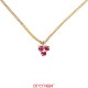 Collier trèfle 3 rubis