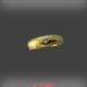Bague jonc or jaune diamant 0,12ct