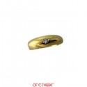 Bague jonc or jaune diamant 0,12ct