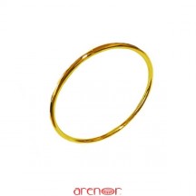Bracelet jonc massif fil rond or jaune de 20g