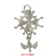 Croix huguenote or gris moyen modèle avec colombe