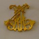 Broche Or Jaune Initiale lettre M de style Louis XV 